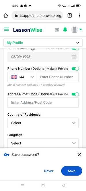 Mobile TutorUser